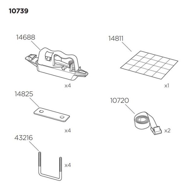 Thule mont easy snap 4 stk