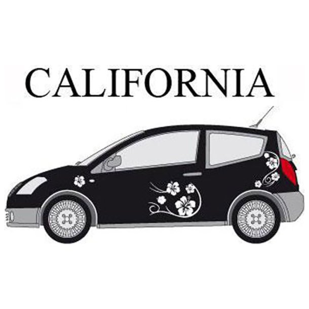 Car deco "california" - hvid