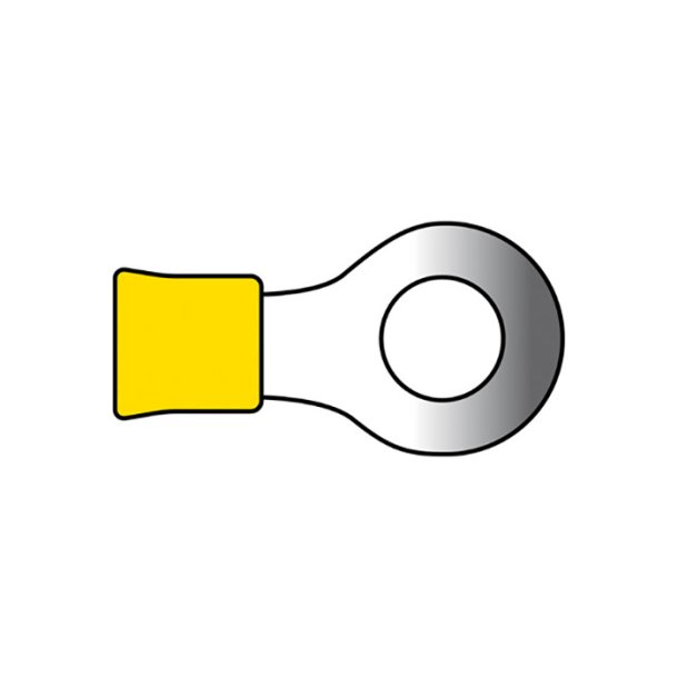 Kabelsko gul ring 5,3mm 2,5-6mm2 10 stk