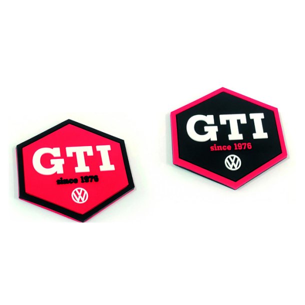 VW GTI gummimagnet, flerfarvet, 2 stk.