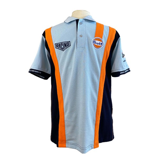 Gulf Racing Pro polo-shirt. Retro lysbl XXL