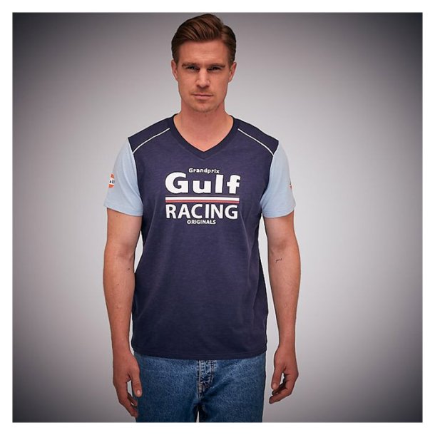 Gulf Racing T-Shirt Navy V-neck 3XL