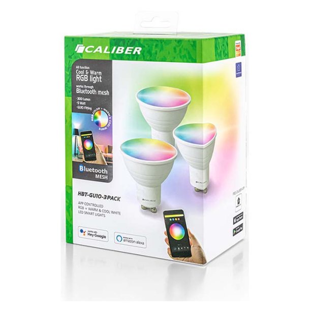 Caliber GU10 Smart Home 3 pack LED-prer hvid/multi