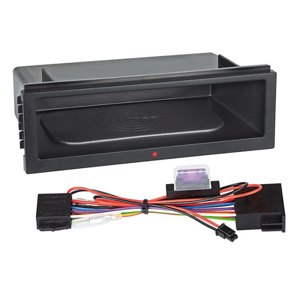 Qi Trdls lader 2-DIN frame 1-DIN facia plate VW