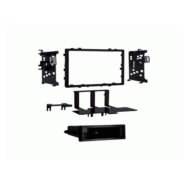 2-DIN radioramme m/lomme Acura/Honda/Isuzu sort