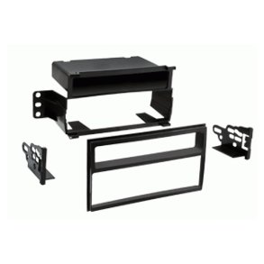 1-DIN radioramme m/lomme Nissan Juke/Tiida piano sort