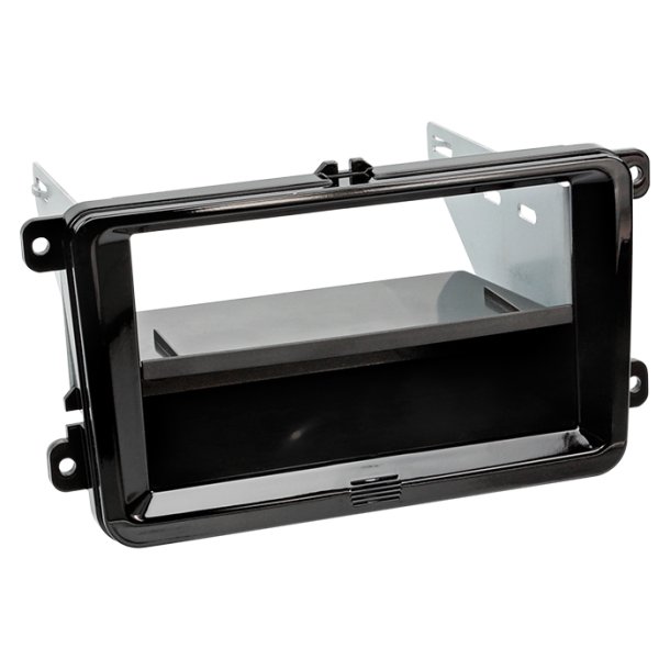 2-DIN radioramme m/lomme Seat/Skoda/VW piano sort