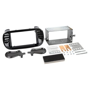 2-DIN radioramme Fiat 500 10/2007-07/2015 piano sort