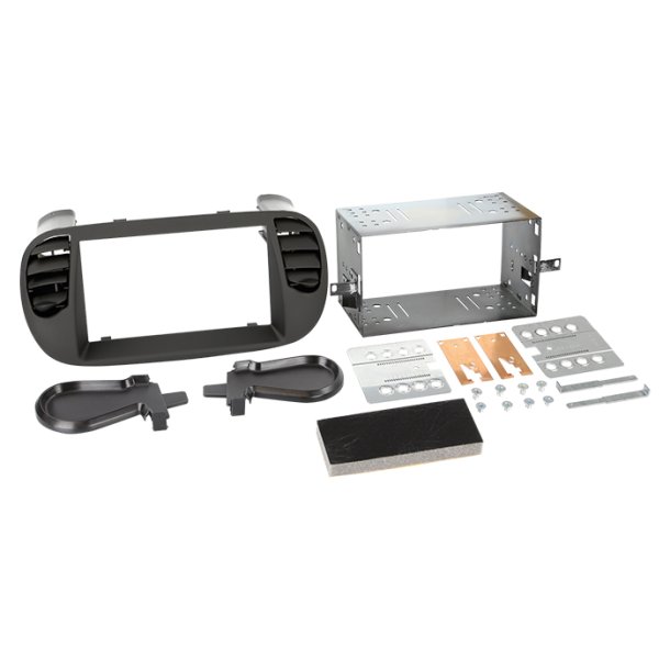 2-DIN radioramme Fiat 500 10/2007-07/2015 mat sort