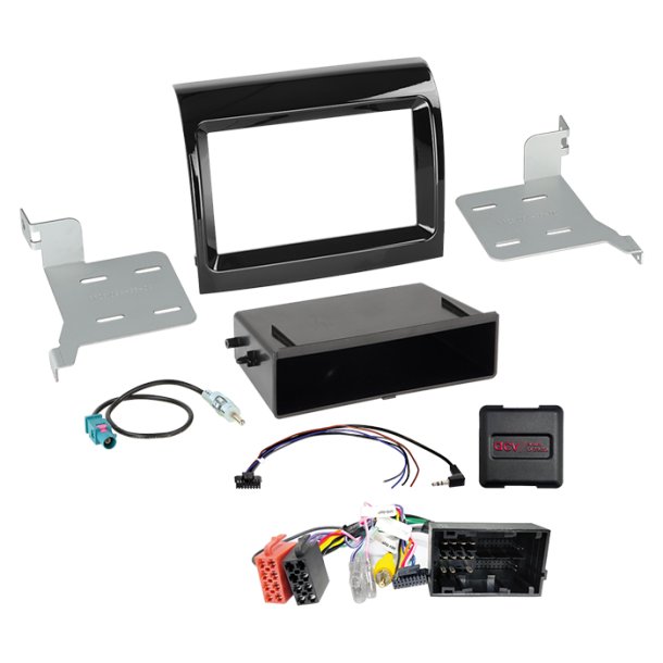 Komplet 2-DIN Kit m. rum Citroen/Fiat/Opel/Peugeot