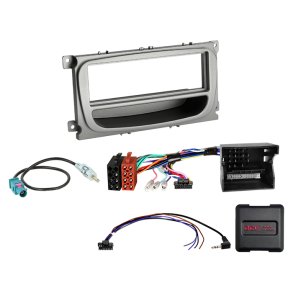 Komplet 1-DIN Kit Ford s�lv /CAN Bus Fakra