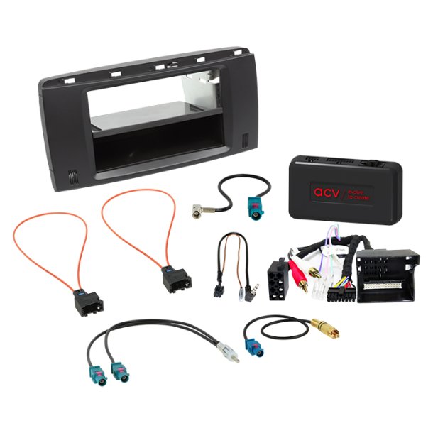 Komplet 2-DIN Kit m. rum Mercedes R-Klasse 2005-2010