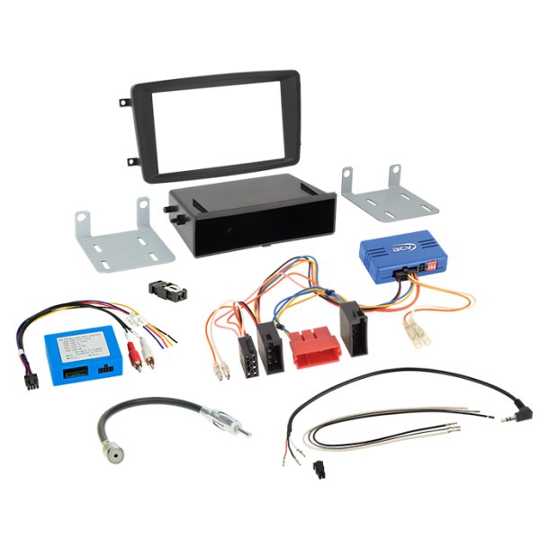 Komplet 2-DIN Kit m. rum C-class/CLK-class /Amp D2B