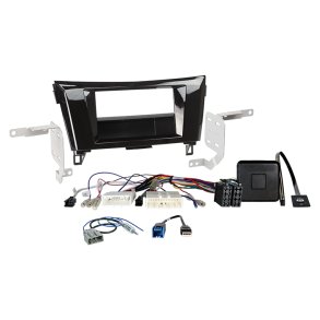2-DIN kit m/lomme Qashqai/X-Trail ratbetj. 360� kam.