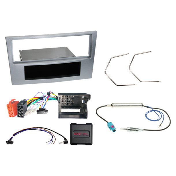 Komplet 1-DIN Kit m. rum Opel matt-chrome CAN Bus