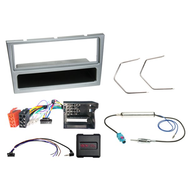 Komplet 1-DIN Kit m. rum Opel matt-chrome  CAN Bus