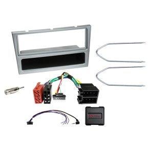 Komplet 1-DIN Kit m. rum Opel matt-chrome  analog