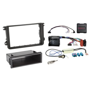 Komplet 2-DIN Kit m. rum Seat/Skoda/VW