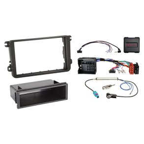 Komplet 2-DIN Kit m. rum Seat/Skoda/VW