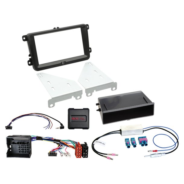 2-DIN kit m/lomme Seat/Skoda/VW  ratbetj./antenne