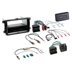 Komplet 2-DIN Kit m. rum Skoda/VW piano 40Pin/52Pin