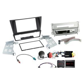 Komplet 2-DIN Kit BMW 3series m. rygerpakke s�lv