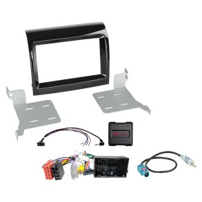 2-DIN kit Citroen/Fiat/Opel/Peugeot m/OEM HU ratbetj.