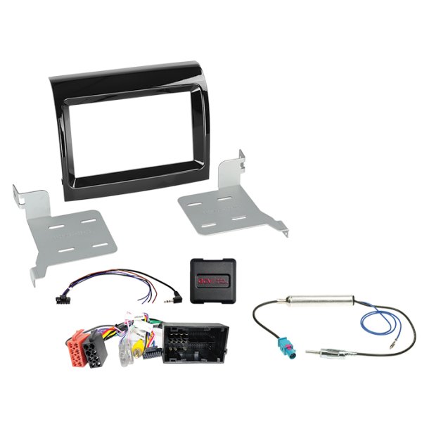 2-DIN kit Citroen/Fiat/Opel/Peugeot m/OEM HU ratbetj.
