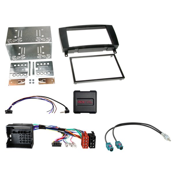 2-DIN kit Mercedes CLK-klasse 04/2005-01/2010 ratbetj.