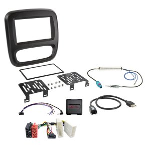 2-DIN kit Fiat/Nissan/Opel/Renault u/klima ratbetj.
