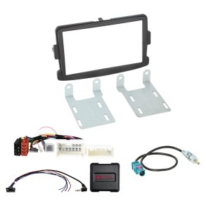 2-DIN kit Dacia/Fiat/Nissan/Opel/Renault sort ratbetj.