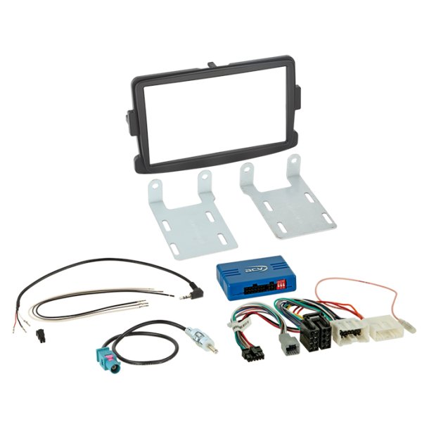 Komplet 2-DIN Kit Dacia/Fiat/Nissan/Opel/Renault sort
