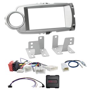 2-DIN kit Toyota Yaris (XP13) 10/11-08/14 s�lv ratbetj.