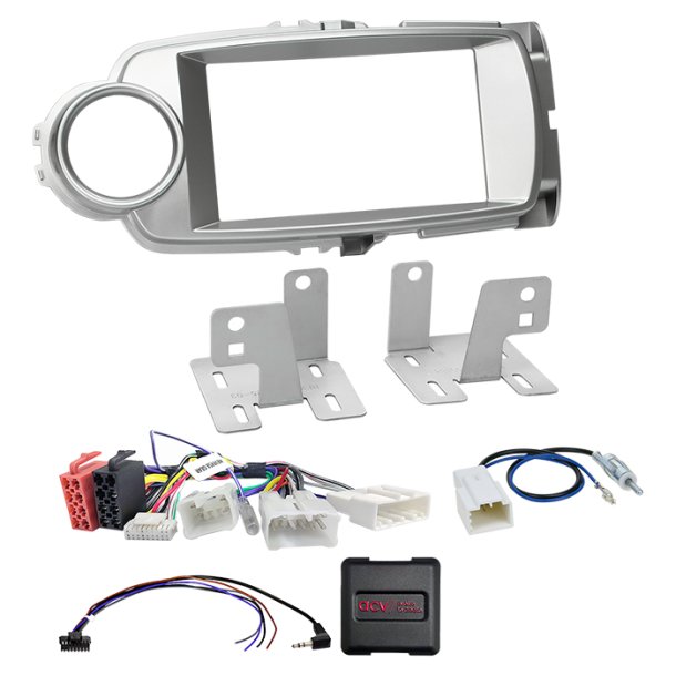 2-DIN kit Toyota Yaris (XP13) 10/11-08/14 s�lv ratbetj.