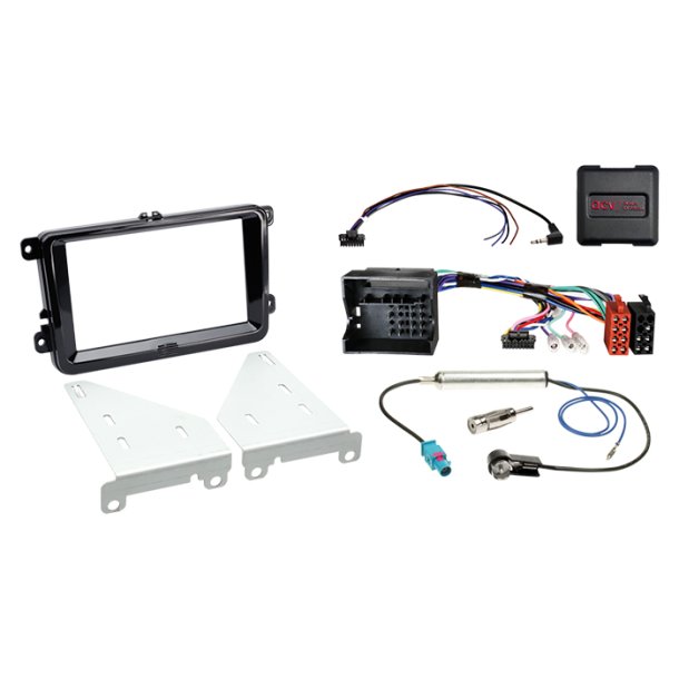 Komplet 2-DIN Kit Seat/Skoda/VW  piano sort