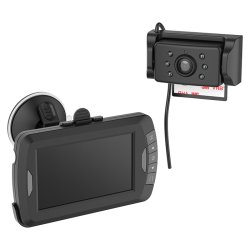 Bakkamerast m. 4,3" skrm trdls 12/24V