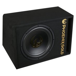 Phoenix Gold 12 subwoofer m kabler og fjernbetjening
