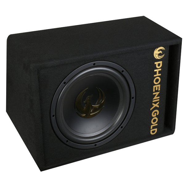 Phoenix Gold 12 subwoofer m kabler og fjernbetjening