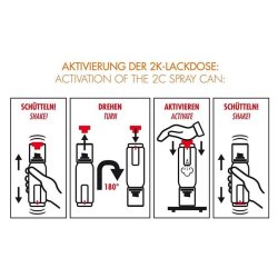 Foliatec 2 Komponent Universallak skinnende sort 400ml