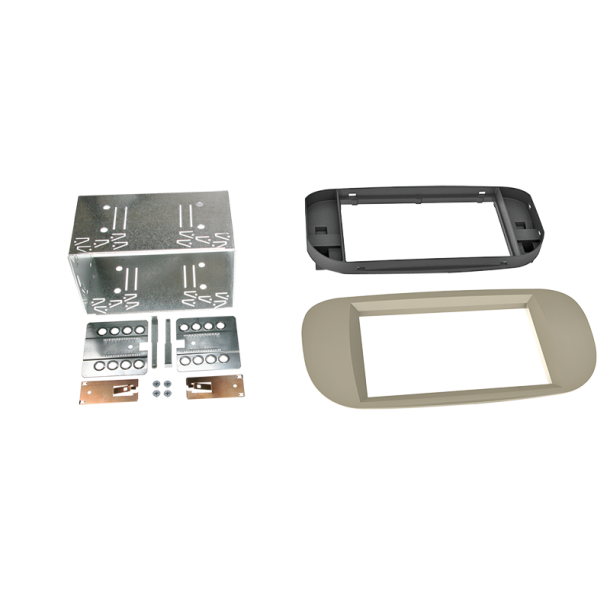 2-DIN kit Fiat 500 05->  beige