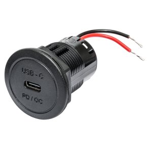 Dobbelt USB-C stik til p�bygning 12/24V