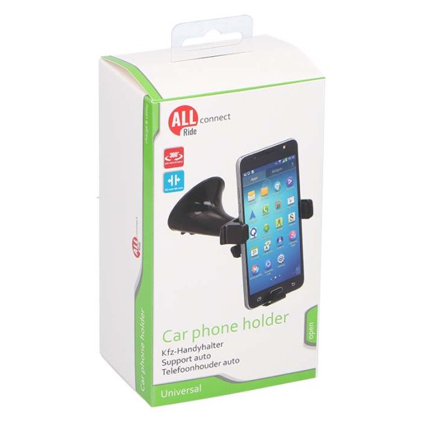 Allride Connect 2,0 mobilholder med sugekop, justerbar