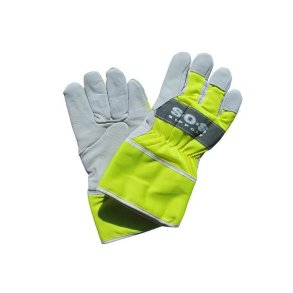 Allride SOS Support , Arbejdshandsker lder, gul,