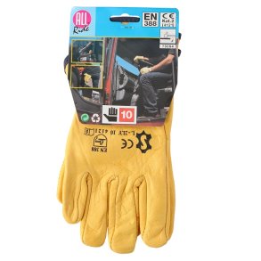 Allride Arbejdshandsker i gul l�der - Large