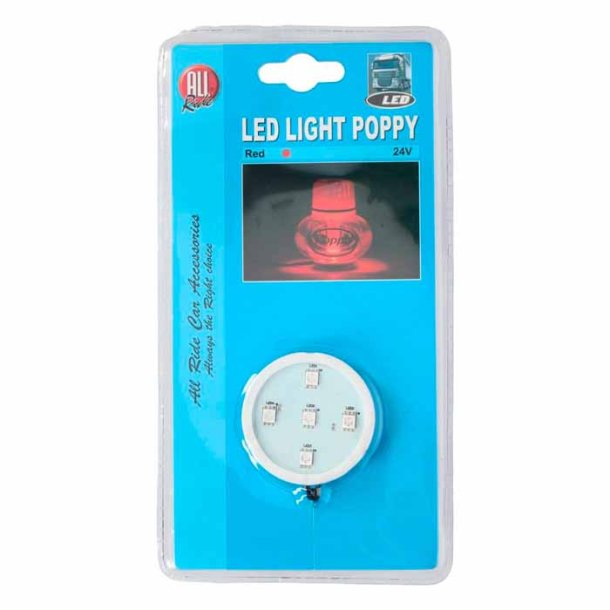 LED lys 24v i rd til Poppy luftfrisker