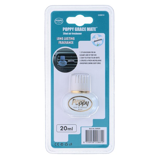 Poppy mini luftfrisker Jasmin, 20 ml.