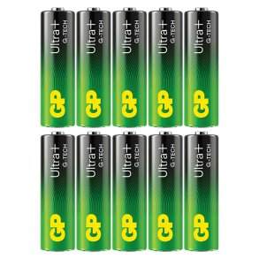 GP Ultra Plus Alkaline AA-batteri 15AUP/LR6 10-pak