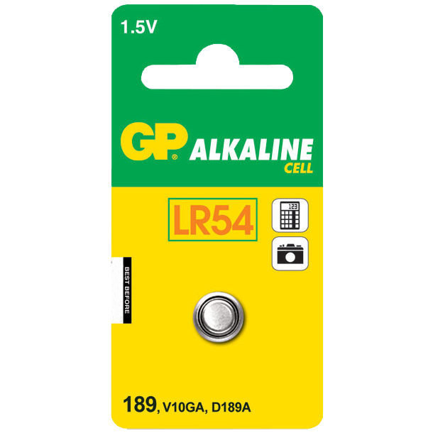 Gp lr54/lr1130 batteri stk.