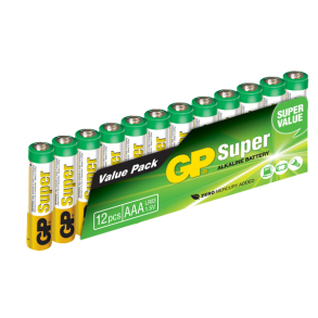 Gp lr03/aaa batterier 12 stk.