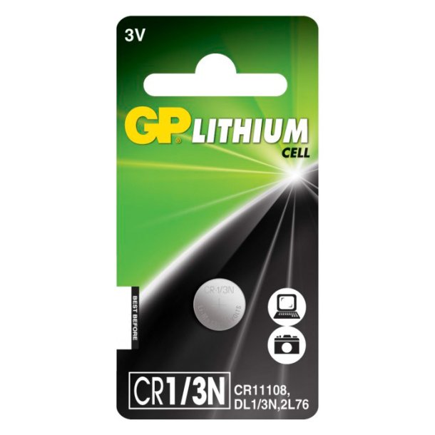 Gp cr1/3n-c1 batteri 3 volt stk.